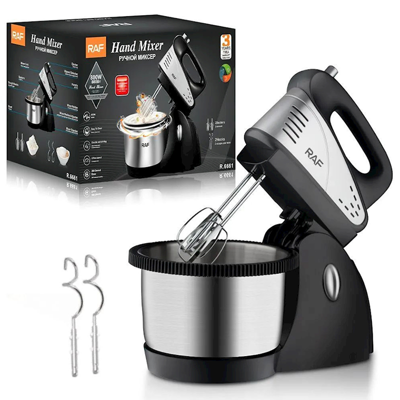 RAF R.6661 Multifunctional 2‑in‑1 Stand & Hand Mixer (800 W)